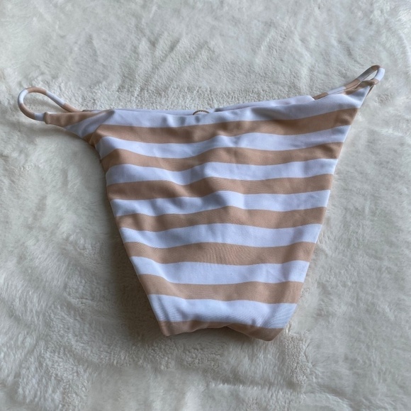 New! Skin by same striped Brazilian string low-rise bikini bottom 14674 - Picture 5 of 11
